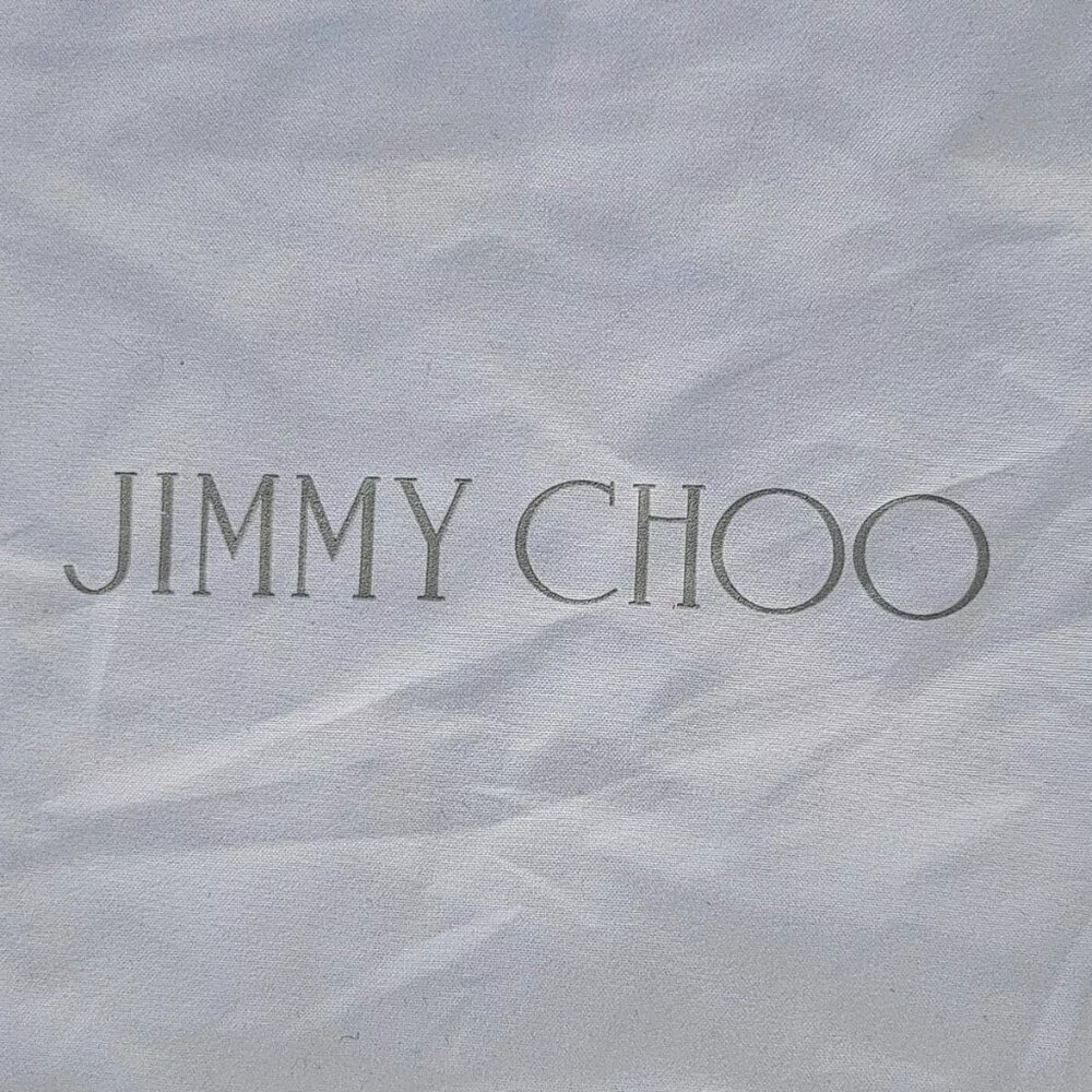 Jimmy Choo Dust Bag White Polyester Storage Bag Draw String Made in Italy - Picture 4 of 10
